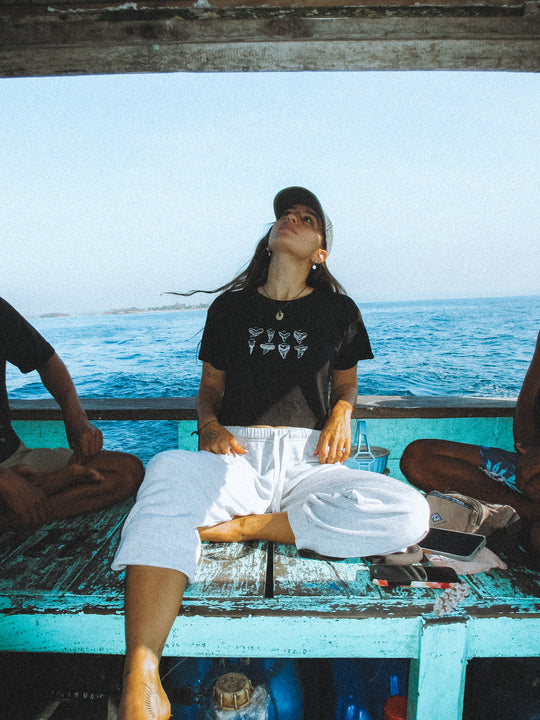 Shark Tooth Crop Top